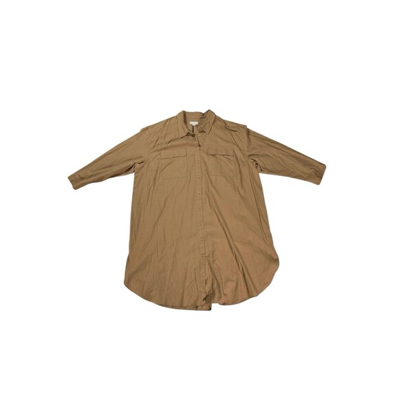 Ava & Viv Women's Long Sleeve Tan Relaxed Fit Button-Down Shirt Sz 3x - Picture 4 of 15